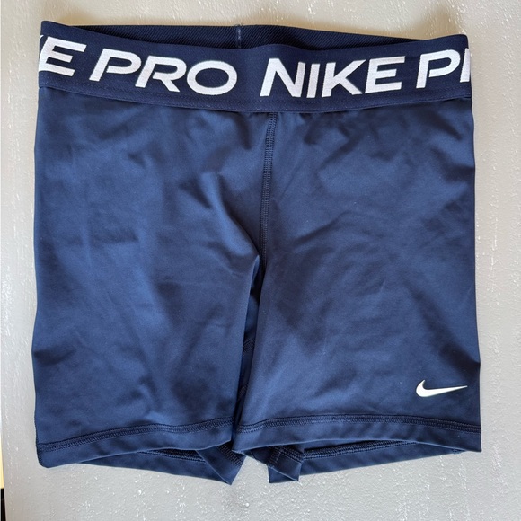 Nike Pro Dri-FIT Navy Shorts - Picture 1 of 5
